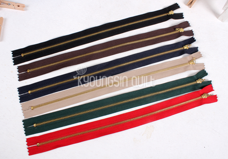 골드장식지퍼45cm - 6Color