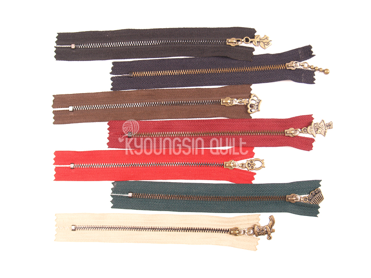 니켈청동지퍼 15cm - 7Color