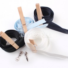 3호 홈패션 칼라 지퍼 - 블랙,네이비,스카이,화이트