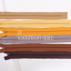 바지(양면)지퍼 - 실버그레이,옐로우,머스타드,라이트브라운,올리브,다크브라운