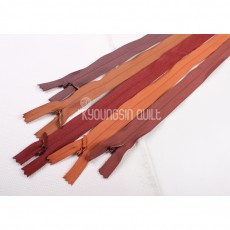 콘솔지퍼(60cm) - 다크브라운,브라운,인디언레드,라이트브라운,모카