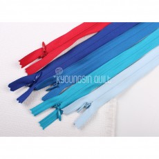 콘솔지퍼(25cm) - 레드,딥블루,블루,에메랄드,스카이