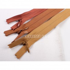 콘솔지퍼(25cm) - 레드브라운,브라운,카라멜