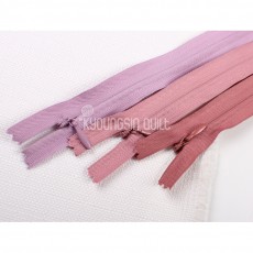 콘솔지퍼(25cm) - 라이트퍼플,피치,레드퍼플