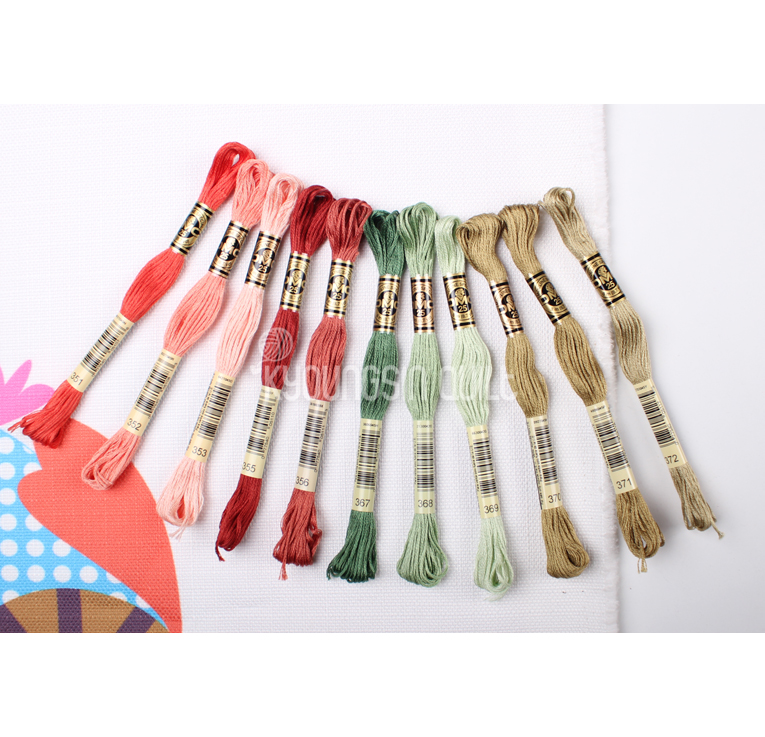 DMC자수실 - 351, 352, 353, 355, 356, 367, 368, 369, 370, 371, 372