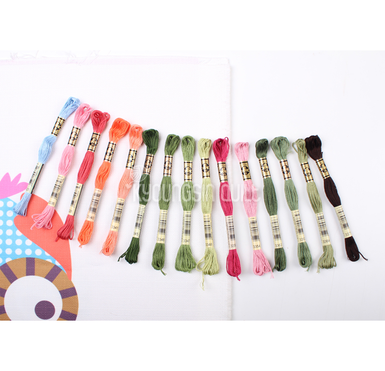 DMC자수실 - 3325, 3326, 3328, 3340, 3341, 3345, 3346, 3347, 3348, 3350, 3354, 3362, 3363, 3364, 3371