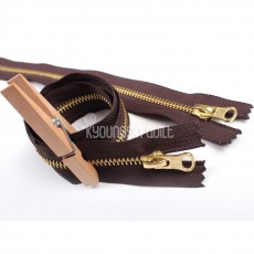 5호 브라운 골드스틸지퍼 - 9size