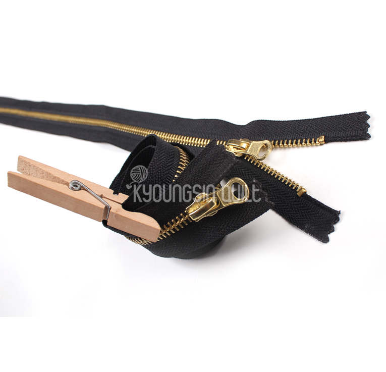 5호 블랙 골드스틸지퍼 - 8size