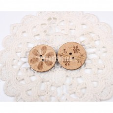 25mm 나무단추 - 2Type